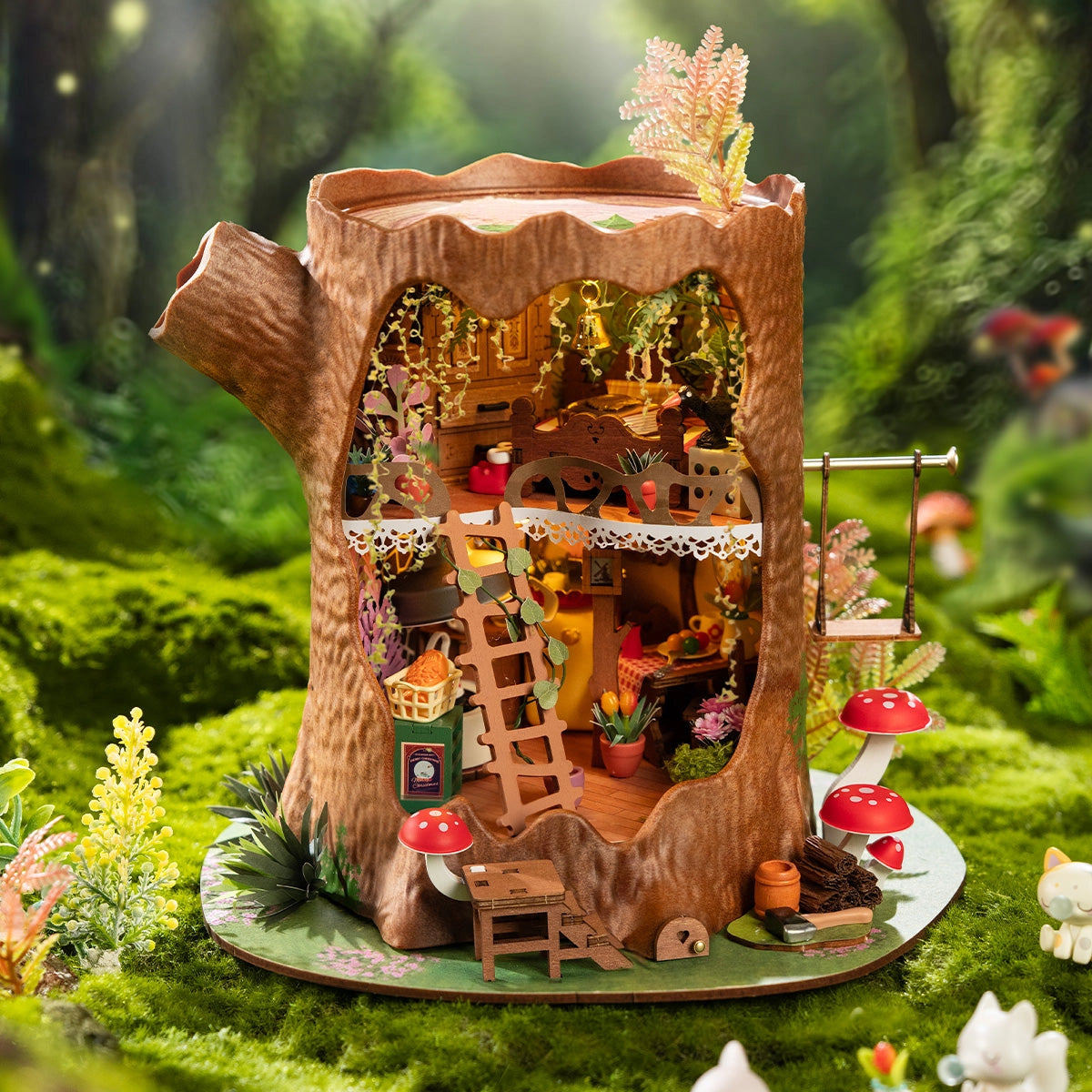 Novihobby Masal Ağacı LED Işıklı Kendin Yap Minyatür Maket Seti Rolife (Fairytale Tree House)