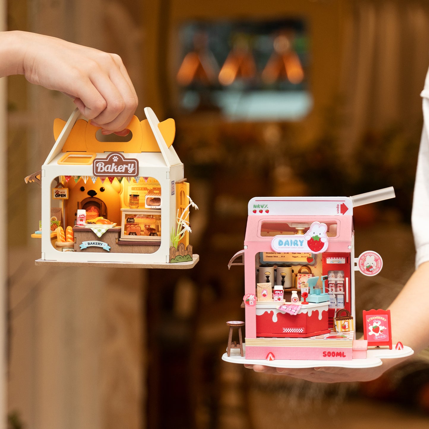 Novihobby Milkshake | Minyatür Maket Ev Seti| Rolife(Strawberry Milk Box)