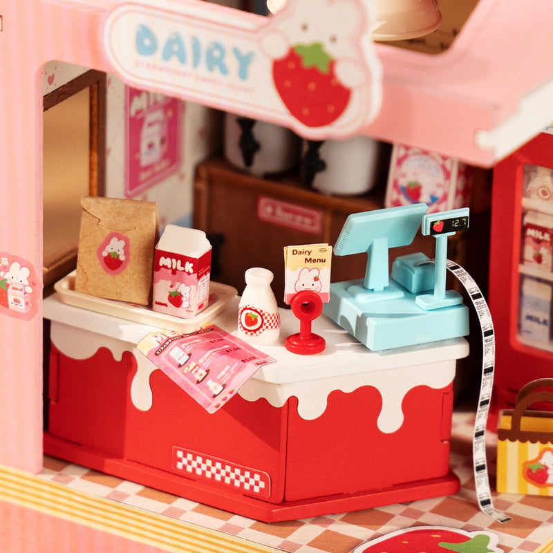 Novihobby Milkshake | Minyatür Maket Ev Seti| Rolife(Strawberry Milk Box)