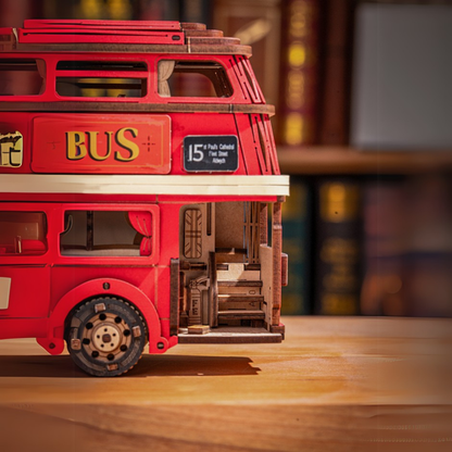 London Bus minyatür çift katlı kırmızı Londra otobüsü modeli -5
