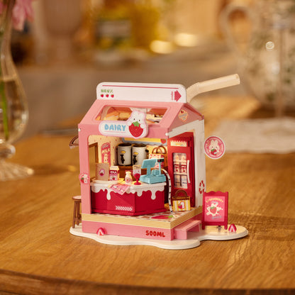Novihobby Milkshake | Minyatür Maket Ev Seti| Rolife(Strawberry Milk Box)