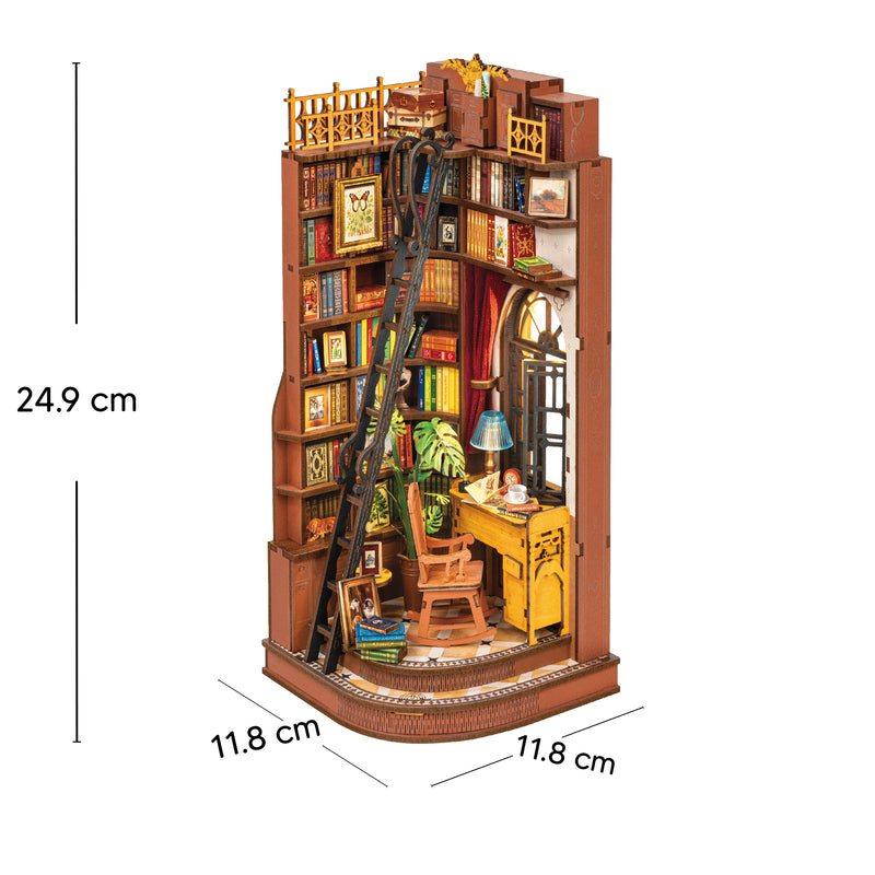 NoviHobby  Okuma Köşesi | Led Işıklı Minyatür Kitaplık Maketi Seti | Booknook | Rolife (Silent Corner Study)