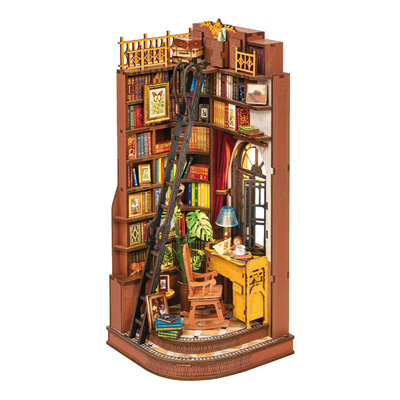 NoviHobby  Okuma Köşesi | Led Işıklı Minyatür Kitaplık Maketi Seti | Booknook | Rolife (Silent Corner Study)