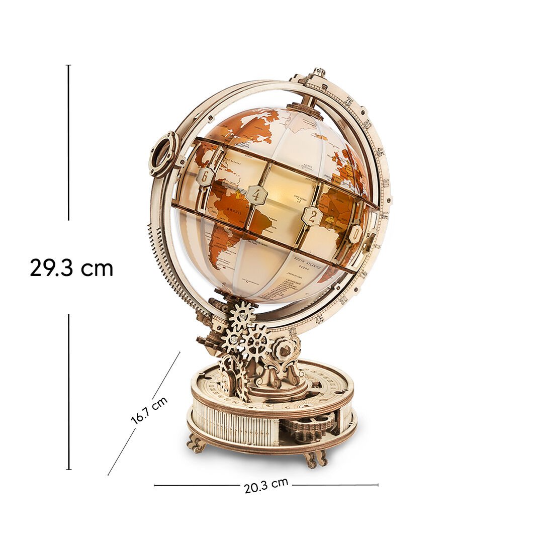 Ahşap Küre minyatür dekoratif oyuncak seti – doğal ahşap dokulu küre modeli -2