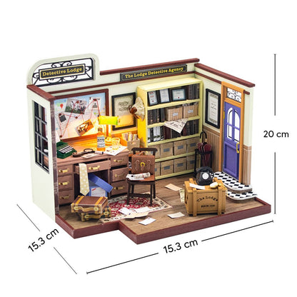 Dedektif Büro oyuncak seti – detaylı masa üstü aksesuarlar, dosyalar ve klasik ofis atmosferi ile minyatür model -2