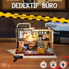 Dedektif Büro – LED Işıklı 3D Ahşap Minyatür Maket | NoviHobby
