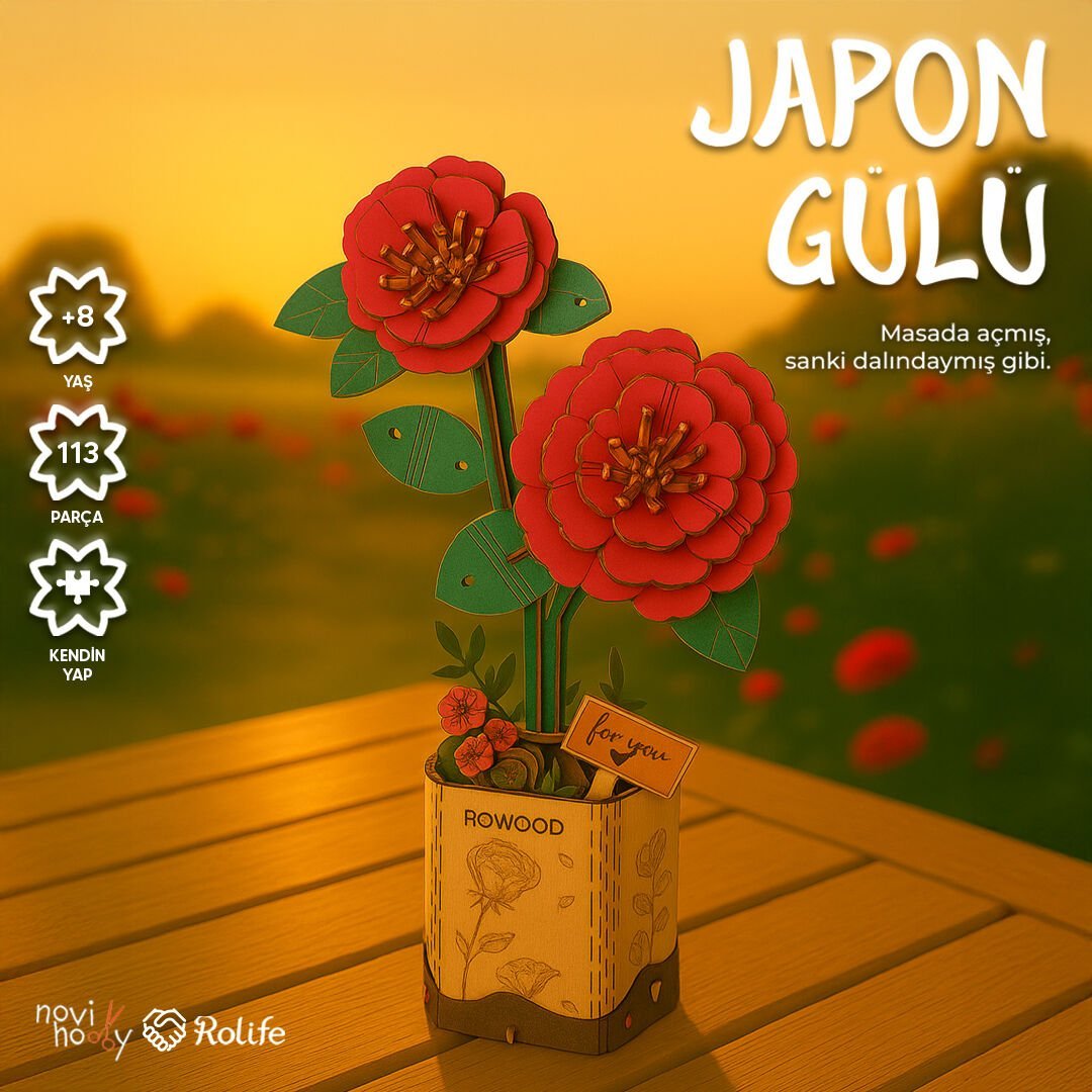 japon-gulu-ahsap-minyatur-cicek-maketi-novihobby