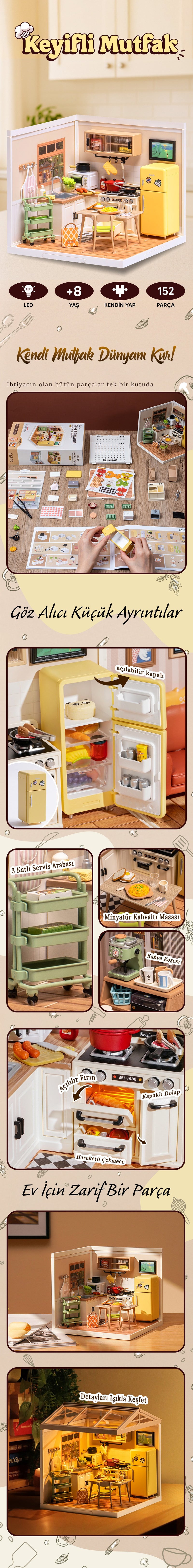Keyifli Mutfak – LED Aydınlatmalı Minyatür Mutfak Maketi | NoviHobby