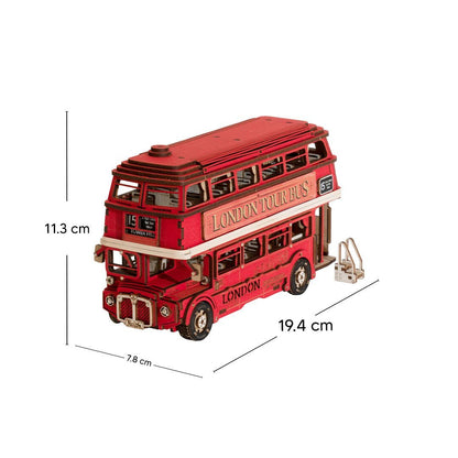 London Bus minyatür çift katlı kırmızı Londra otobüsü modeli -2