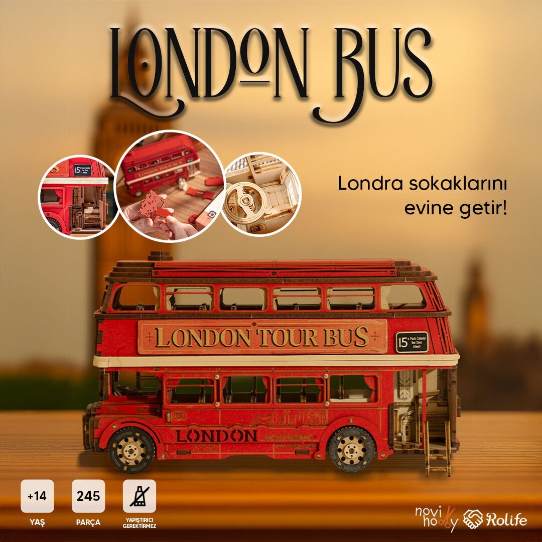 London Bus minyatür çift katlı kırmızı Londra otobüsü modeli -1