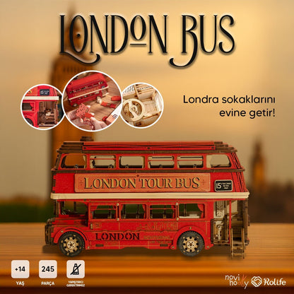 London Bus minyatür çift katlı kırmızı Londra otobüsü modeli -1
