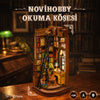 NoviHobby  Okuma Köşesi | Led Işıklı Minyatür Kitaplık Maketi Seti | Booknook | Rolife (Silent Corner Study)