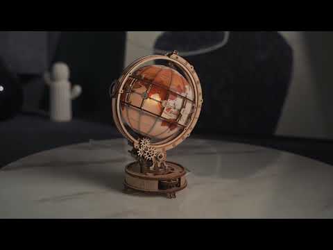 Ahşap Küre minyatür dekoratif oyuncak seti – doğal ahşap dokulu küre modeli -6