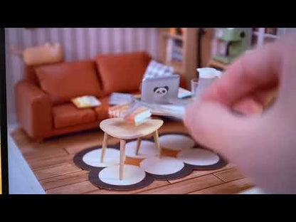 "NoviHobby Comfy Salon dekoratif oyuncak seti – minyatür kanepe ve sehpa ile modern salon atmosferi -6