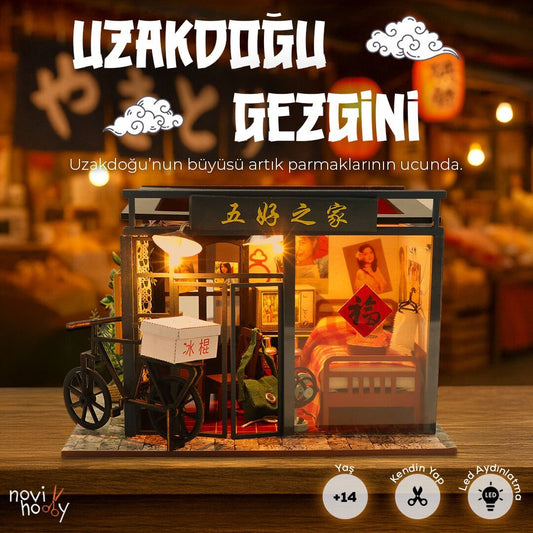 Uzakdoğu Gezgini dekoratif oyuncak seti – minyatür Doğu temalı ev dekorasyonu -1